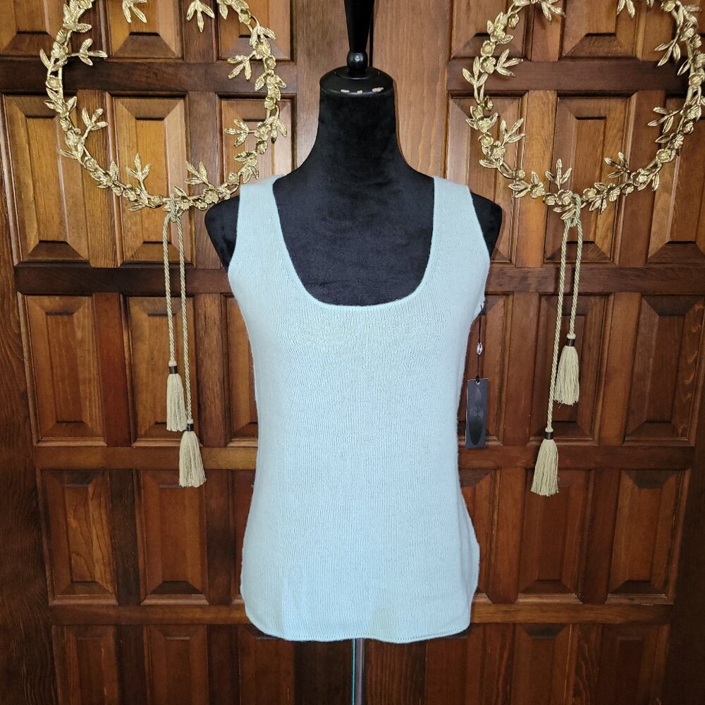 Christopher Fischer, XL Cashmere Vest, Aqua blue